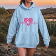 thumbnail image 2 of Towmus Women's Graphic Hoodies Love Heart Print Hoodie Unisex Oversized Hoodies Casual Long Sleeve Pocket Pullover, 2 of 4