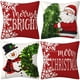 thumbnail image 1 of Fundas de Almohada Navideñas,Adornos Navideños de ,Fundas de Almohada Clásicas de Lino a Cuadros Negros y Rojos para Sofá,Silla,Cama,Hogar(B)(4 piezas), 1 of 5