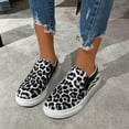 thumbnail image 2 of VOUZZA Cheetah Print Women Shoes Casual Fashion Leopard Print Leather Low Cut Comfortable Flat Sole Casual Single Shoes Sneakers For Women, 2 of 8