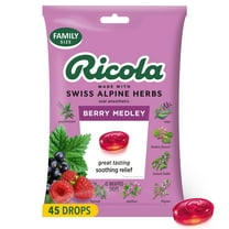 Ricola Berry Medley Throat Drops, Delicious Throat Relief - 45 Ct