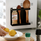 thumbnail image 3 of Estante de cocina Estante de refrigerador de succión magnética sin perforaciones Estante de refrigerador multifuncional Estante de pared lateral del refrigerador (Negro) JAMW Sencillez, 3 of 5