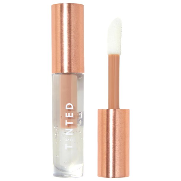 Brillo de labios jugoso Live Tinted Softgloss para mujeres - Brillo de labios hidratante no pegajoso con ácido hialurónico aceite de coco y manteca de karité - Brillo jugoso puro - Agua de coco .88 Oz