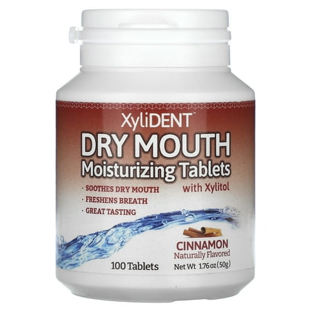 XyliDENT Dry Mouth Moisturizing Tablets with Xylitol , Cinnamon, 100 Tablet