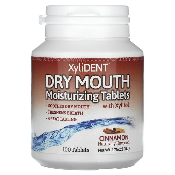 XyliDENT Dry Mouth Moisturizing Tablets with Xylitol , Cinnamon, 100 Tablet