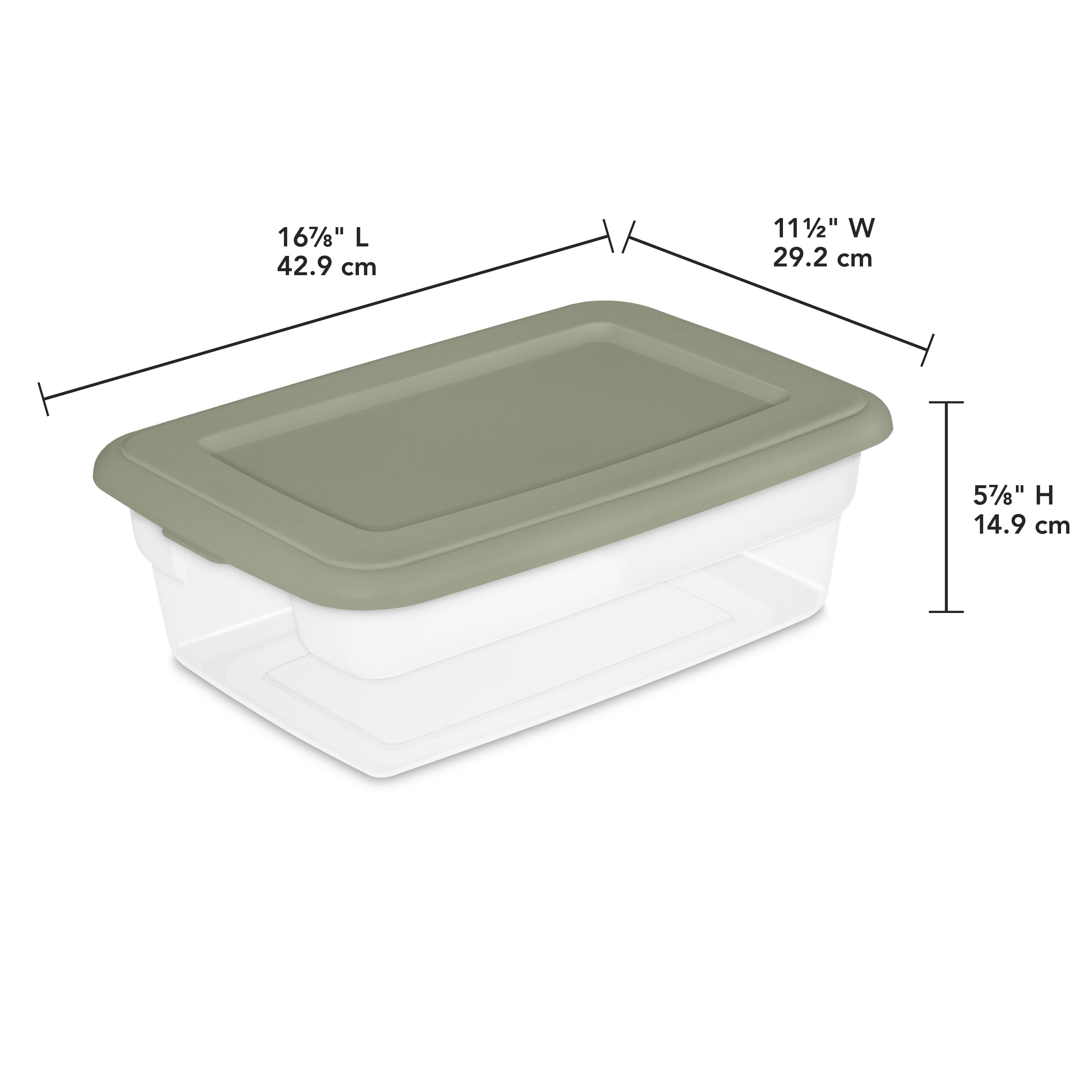 Sterilite Ensemble de (4) Boîtes 11.4 L – Vert STERILITE BOITE 4X11.4L