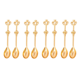 thumbnail image 1 of 8PCS Stainless Steel Coffee Cake Spoon Crown Cake Spoons Small Teaspoon for Ice-Cream, Soup, Salt, Sugar(Gold), 1 of 8