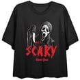thumbnail image 5 of Ghostface Scary Women's Black Crop T-Shirt-XL, 5 of 7