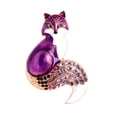 thumbnail image 2 of Jiaroswwei Brooch Pin Fox Shape Exquisite Men Women Cartoon Long Lasting Lapel Brooch Clothes Decor, 2 of 8