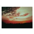 thumbnail image 2 of American Flag Cutting Board, Flag Against Red Horizon on Grass Park Field Identity Sunset Design, Decorative Tempered Glass Cutting and Serving Board, Large Size, Multicolor, by Ambesonne, 2 of 5