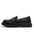 thumbnail image 3 of kkdom Girls Loafers Shoes Fashion Slip-on Dress Shoes Wedding Black Toddler, 3 of 5
