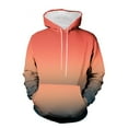 thumbnail image 4 of Momasggi Gradient Hoodies for Men Big and Tall Fleece Pullover Tops Slim Fit Long Sleeve Drawstring Hooded Sweatshirts Fall Winter Going Out Sweatshirt with Pockets Orange M, 4 of 6