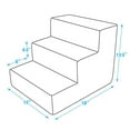 thumbnail image 3 of Best Pet Supplies Foam Pet Steps for Small Dogs and Cats, Portable Ramp Stairs for Couch, Sofa, and High Bed Climbing, Non-Slip Balanced Indoor Step Support, Paw Safe - Gray Lattice P, 3 of 5
