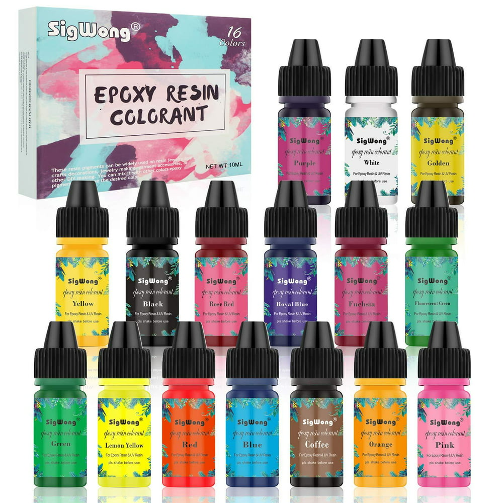 Epoxy Resin Pigment - 16 Color Liquid Translucent Epoxy Resin Colorant ...