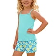 thumbnail image 5 of ITSAME Girls Summer Outfit Sets, Thin Camisole and Printed Shorts Casual Comfort Clothes 2-Piece Light Blue Size 13-14, 5 of 7