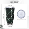 thumbnail image 3 of 20oz Car Cup Three-Piece Set Of Single Silver Edge No Smell Easy To Carry Heat Preservation For Daily Car Sports Travel Green Buffalo Plaid Check Tartan Scotland_2, 3 of 8