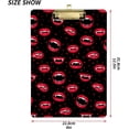 thumbnail image 3 of FMSHPON Halloween Red Vampire Lips Clipboard Hardboard Wood Nursing Clip Board and Pull for Standard A4 Letter 13x9 inches, 3 of 8