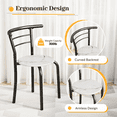 thumbnail image 7 of Lacoo 3-Piece Small Dining set, Table and Chair Set for 2 ,for Living Room, Dining Room, Kitchen, Black & White, 7 of 7