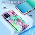 thumbnail image 4 of CASEFIV for Samsung S20 Plus/S20+ Case,Marble Heavy Duty Shockproof Full Body Protective Phone Covers for Women Girls,Purple Green, 4 of 8