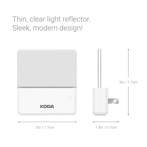 Koda Color Changing LED Night Light (4-Pack) - Plug Into Wall, Dimmable, Energy-Efficient LED Night Lights with Dusk-to-Dawn Sensor for Bathroom, Hallway, Bedroom, - Room