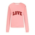 thumbnail image 4 of Baqcunre Valentine'S Day Shirts For Women 2024 Sweatshirt Cute Heart Shaped Printed Pullover Crewneck Shirt(Pink S-4XL),Long Sleeve Shirts For Women Graphic Tees Womens Fashion Womens Tops, 4 of 4