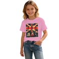 thumbnail image 2 of Shirts for Boys and Girls Vintage Guitar Union Jack Rock Guitarist T-Shirt for Kids Summer Fashion Tees (Pink 8-9 Years), 2 of 6