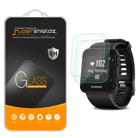 [2-Pack] Supershieldz for Garmin Forerunner 35 Tempered Glass Screen Protector, Anti-Scratch, Anti-Fingerprint, Bubble