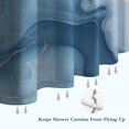 thumbnail image 6 of Blue Gold Marble Pattern Shower Curtain 36"x72" ,Bathroom Decorative Shower Curtains Set with 12 Hooks,Modern Waterproof Washable Shower Curtain, 6 of 6