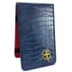 thumbnail image 3 of Portatarjetas de golf de cuero PU, para tarjetas de puntaje de golf con lazo para lápiz, cubierta de libro de yardas portátil para fiesta, Azul DYNWAVEMX Titular de la tarjeta de puntuación de golf, 3 of 7