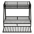 thumbnail image 5 of Twin XL Over Queen Metal Bunk Bed with Twin Size Trundle, Black, 5 of 18