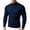 Navy, variant on Mens Fall Winter Turtleneck Sweater Slim Fit Cable Knitted Casual Pullover Ribbed Long Sleeve Sweaters