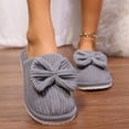 thumbnail image 6 of Taqqpue Open Toe Slipper for Women Women Fashionable Casual Winter Closed Toe Home Friendly Soft Cotton Flat Slippers Fuzzy House Slippers Gift for Women, 6 of 9