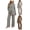 Beige, variant on 2 Piece Women's Maternity Knitted Striped Sets Fall V-Neck Collared Long Sleeve Tops Wide Leg Pants Pregnancy Set S-XXL