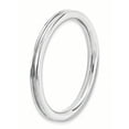 thumbnail image 4 of Sterling Silver Rhodium Grooved Ring, 4 of 11