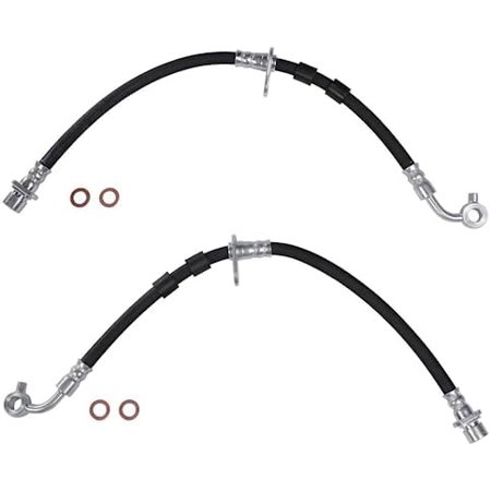 2PCS Front Left Right Brake Line Brake Hydraulic Hose Fits EL 1998 1999 2000 Fits Honda Civic 1996 1997 1998 1999 2000
