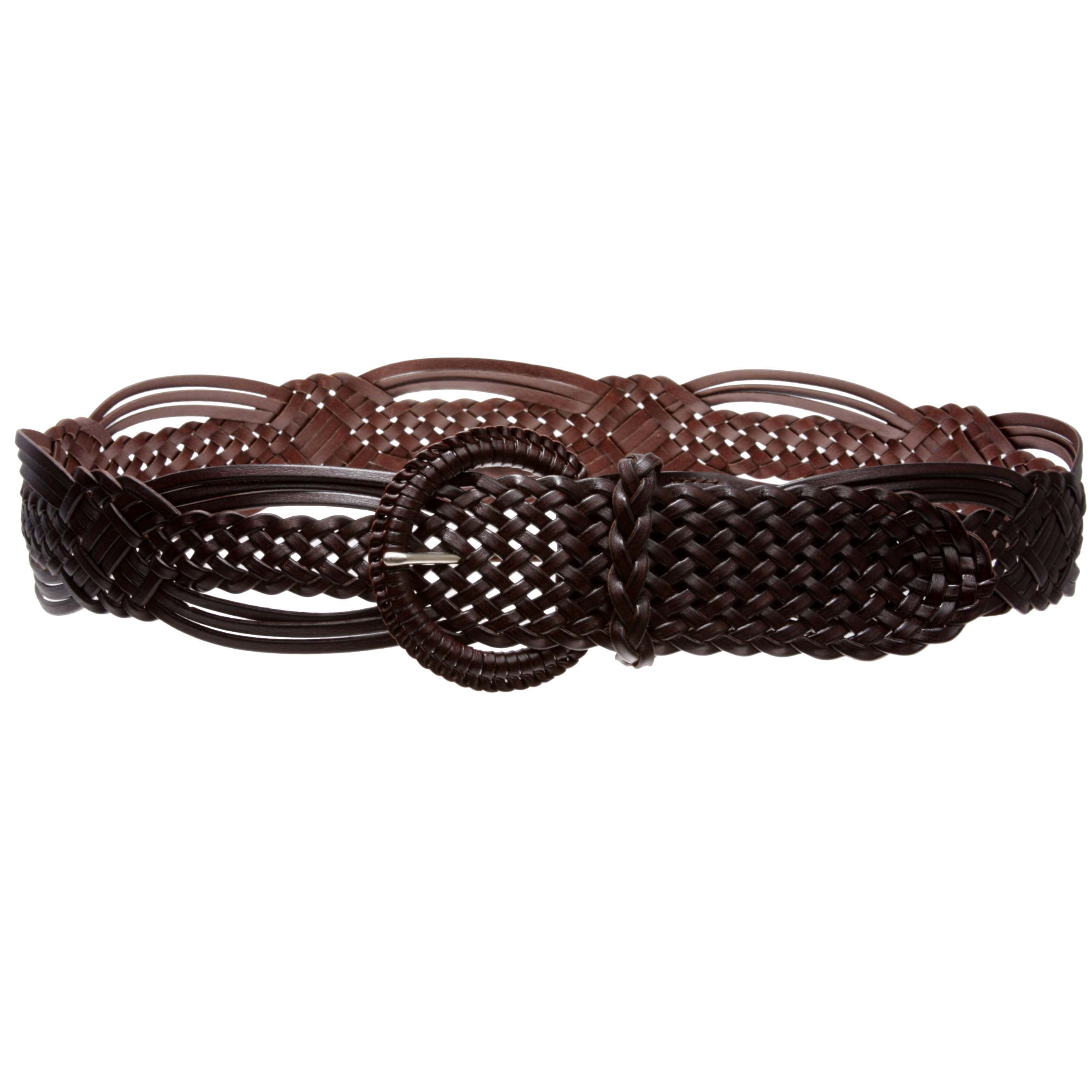 2" (50 mm) Genuine Leather Braided Woven Belt
