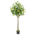 thumbnail image 1 of Ourlova Artificial Lemon Tree, 3.9ft/4.9ft Tall Lemon Plant In Pot, Lemon Fruit Tree, Pre Potted Faux Lemon Tree Artificial Potted Plants For Indoor Decor, 1 of 6