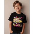 thumbnail image 3 of Girls & Boys School Bus Theme Cotton Graphic Tees, Back To School Clothes Girls, Black Casual Summer Shirts With Fun Graphic Print, Gift For First Day of School, Round Neck Short Sleeve T-Shirt, 3 of 7