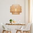 thumbnail image 3 of Arturesthome 1 Light Boho Beach Woven Rattan Pendant Lights Handwoven Ceiling Pendant Lighting for Kitchen Restaurant, 3 of 16