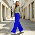 thumbnail image 7 of Women's Soft Extra Wide Leg Pants with Pockets Drawstring High Waist Pull-On Casual Sweatpants Baggy Comfy Athletic Joggers Royal Blue S, 7 of 7