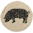 thumbnail image 6 of VHC Brands Sawyer Mill Charcoal Table Décor, Coaster Set, Pig, 6 of 6