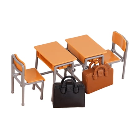 ROZYARD Miniature Study Desk Interactive Learning Toy for Children Role Play Activity