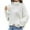 White, variant on Ashirexll Winter Sweaters Pullover Sweaters for Women Fashion Long Sleeve Round Neck Loose Pullover Tops Blouse Knitted Sweater