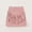 Pink, variant on Women's Western Cowgirl Fringe Skirt – Studded High Waist Faux Suede A-Line Mini Skirt, Boho Rodeo Party Outfit Apricot,M