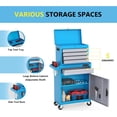 thumbnail image 5 of Ktaxon 2 in 1 Rolling Tool Chest Storage Cabinet, Mechanic Tool Organizer Box, w/5 Drawers, Blue, 5 of 7
