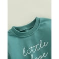 thumbnail image 5 of Wassery Infant Baby Spring Romper Letter Print Long Sleeve Jumpsuit Crew Neck Embroidery One-Piece Bodysuit Casual Clothes 0-18M, 5 of 8