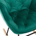 thumbnail image 4 of Comfortable Rocking Chair Accent Chair for Elderly and Adults, Home Rocking Accent Chair for Leisure Time, Modern Comfy Single Sofa Chair Rocker Armchair for Bedroom Living Room Office, Emerald, 4 of 7
