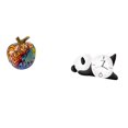 thumbnail image 1 of Estatua de nórdico y reloj de pared de panda, fusión de figuras modernas y artísticas de frutas y animales para una sala de estar y un hogar c, 1 of 8