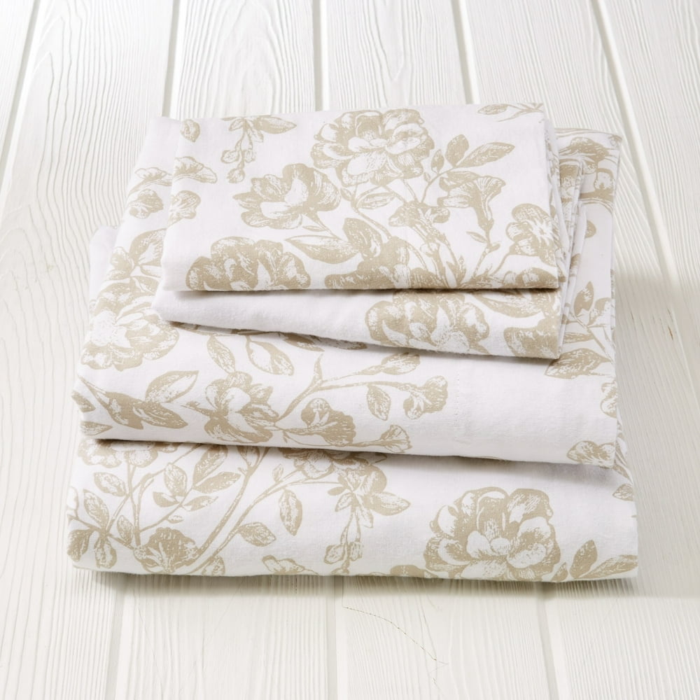 Great Bay Home Extra Soft 100% Turkish Cotton Flannel Printed Sheet Set ...