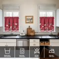 thumbnail image 4 of Valentine''s Day Kitchen Curtains and Valances Set of 3, Red Love Heart Valentine''s Day Kitchen Decor, 27.5"W x 24"L French Casual Polyester Unlined Pinch Pleat Curtains, 4 of 5