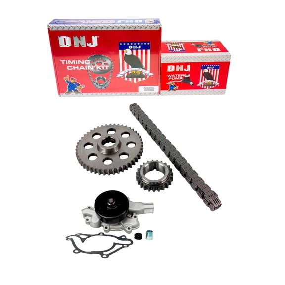 DNJ TK1142WP Timing Chain Kit with Water Pump Fits Cars & Trucks 1992 Dodge 3.9L V6 OHV 12V